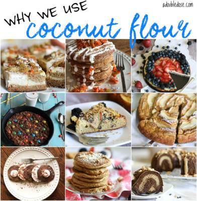 Why We Use Coconut Flour- the health benefits of coconut flour + why we love baking with it | A Double Dose