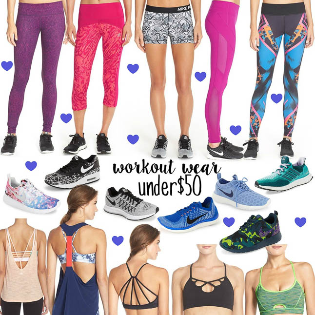 Workout Wear Under $50 - bright and fun workout wear/athleisure + some cute sneakers | adoubledose.com