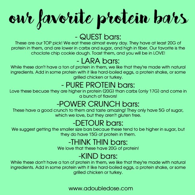 Our Favorite Protein Bars | adoubledose.com