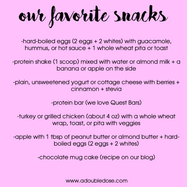 Our Favorite Healthy Snacks | adoubledose.com