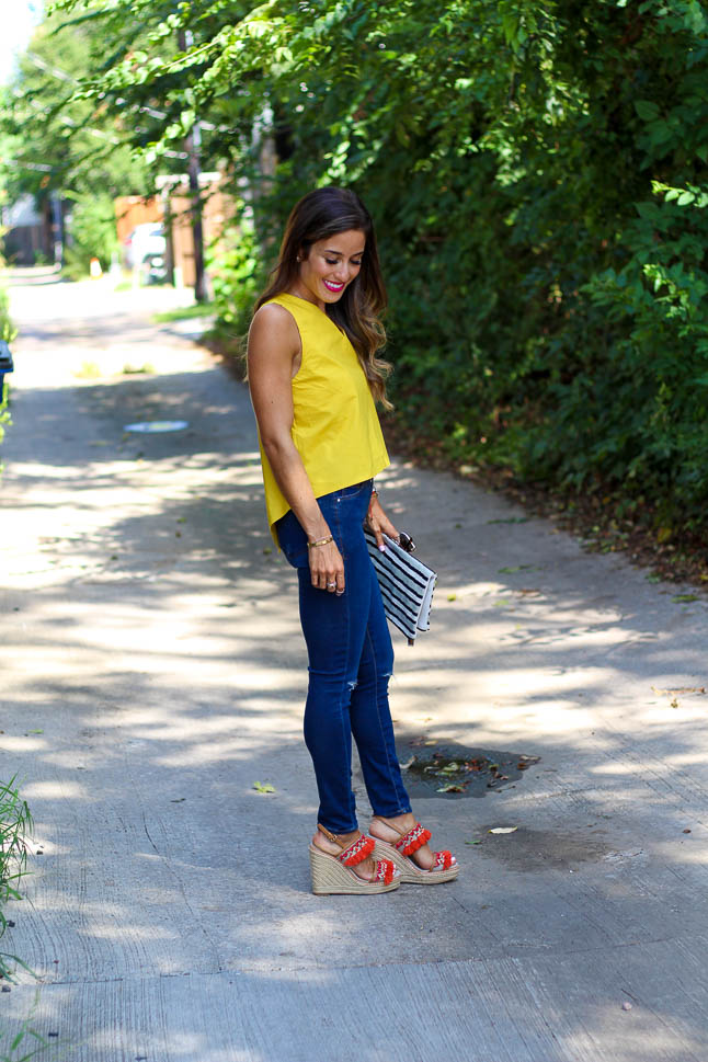 Yellow Bow Top | adoubledose.com