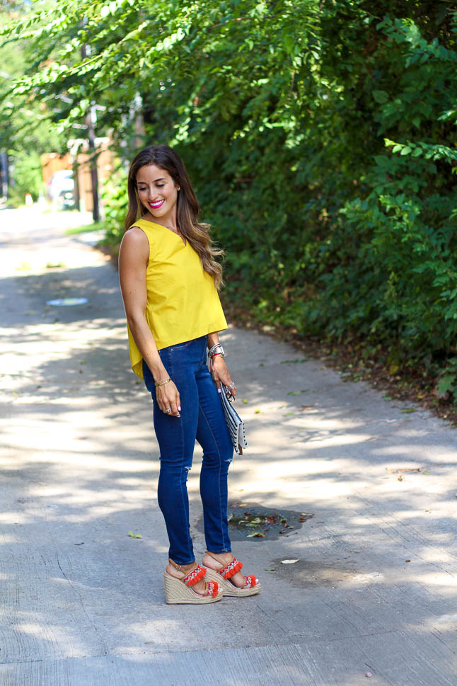 Yellow Bow Top | adoubledose.com