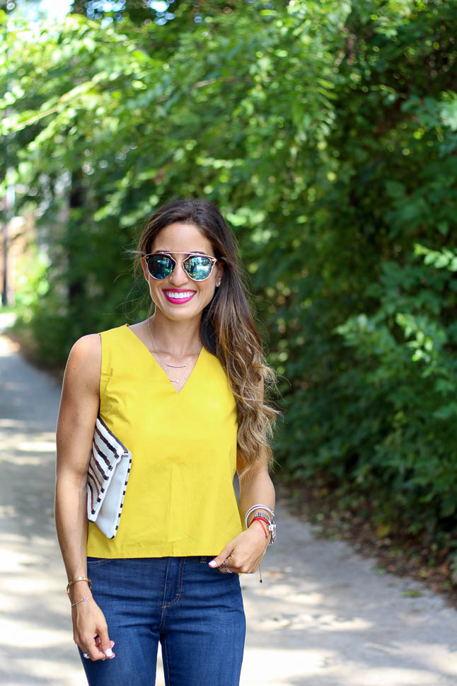 Yellow Bow Top | adoubledose.com
