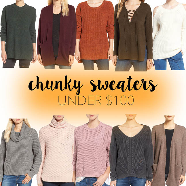 Chunky Sweaters under $100 | adoubledose.com