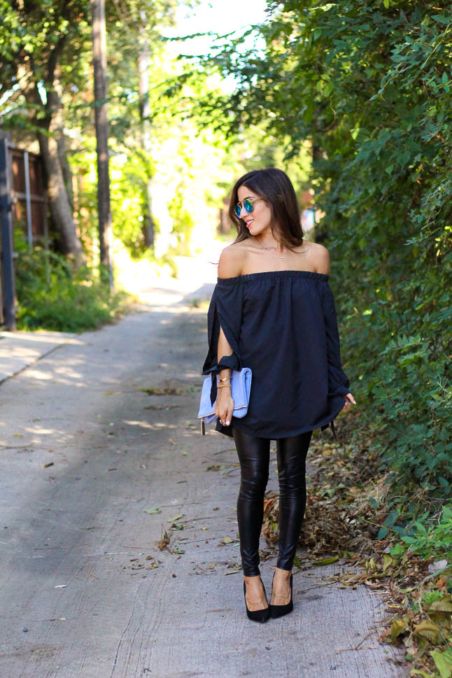 Black Off Shoulder Tunic – A Double Dose