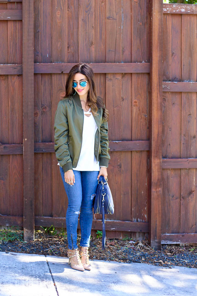 Army Green Bomber Jacket | adoubledose.com