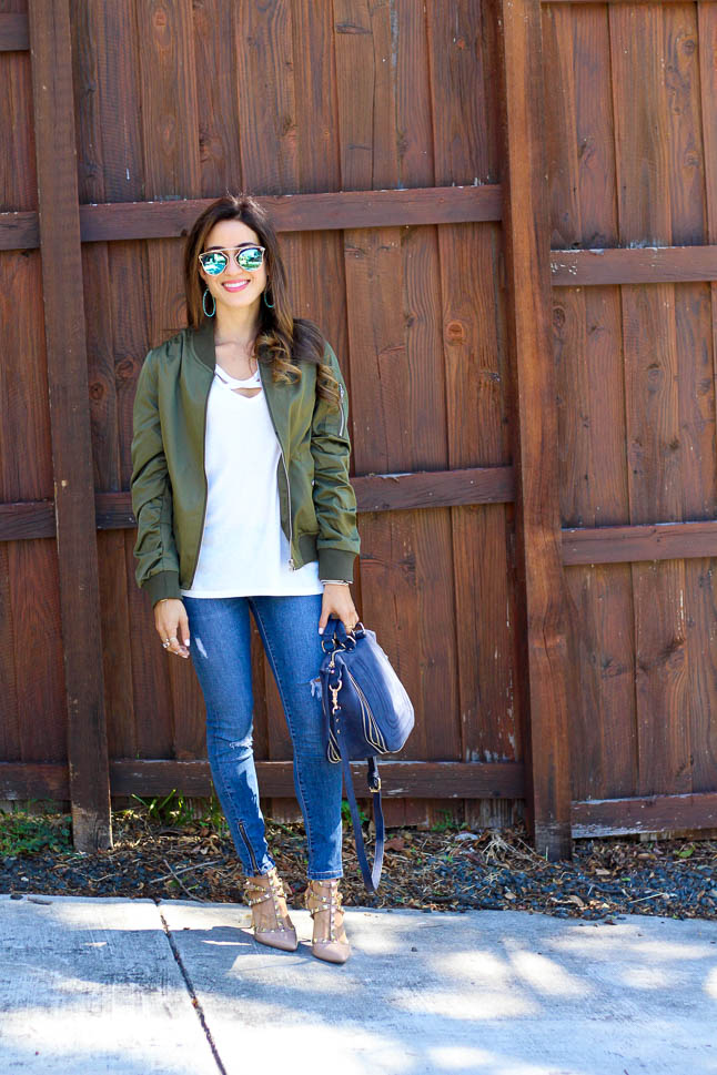 Army Green Bomber Jacket | adoubledose.com