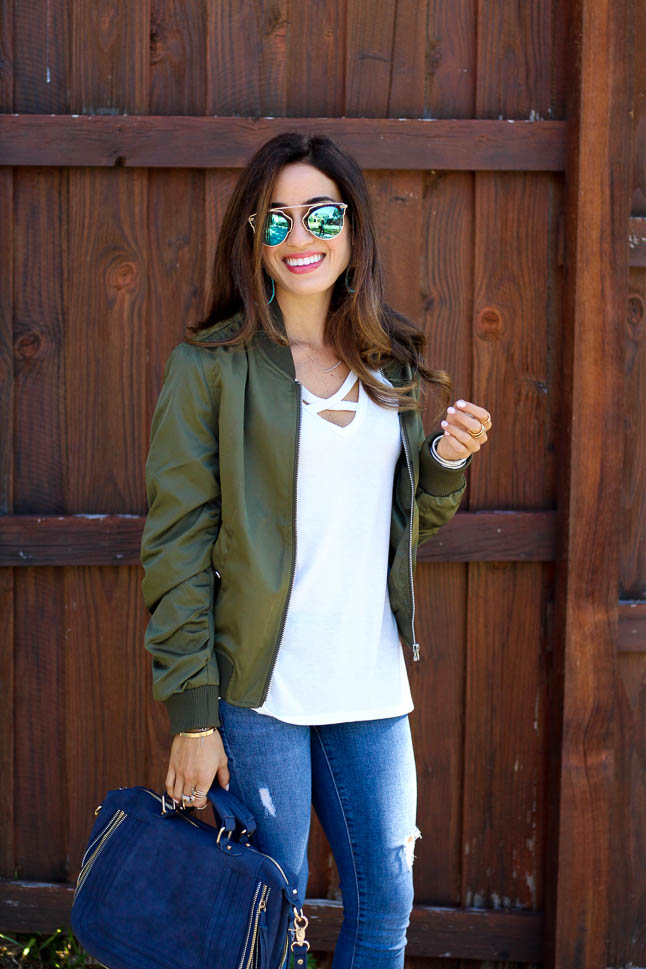 Army Green Bomber Jacket | adoubledose.com