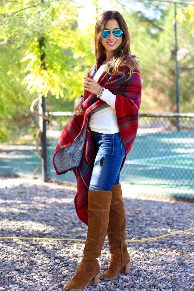 Plaid Reversible Cape – A Double Dose