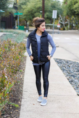 Styling A Puffer Vest - a cute (and comfy) way to wear a puffer vest | adoubledose.com