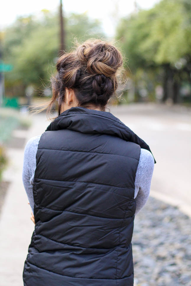 Styling A Puffer Vest - a cute (and comfy) way to wear a puffer vest | adoubledose.com