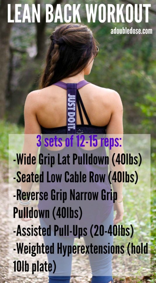 Back Workout - Double Dose of Fitness | adoubledose.com