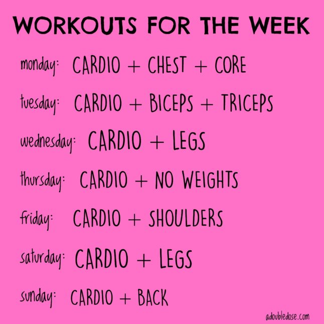 Our Workouts For The Week - A Double Dose of Fitness | adoubledose.com