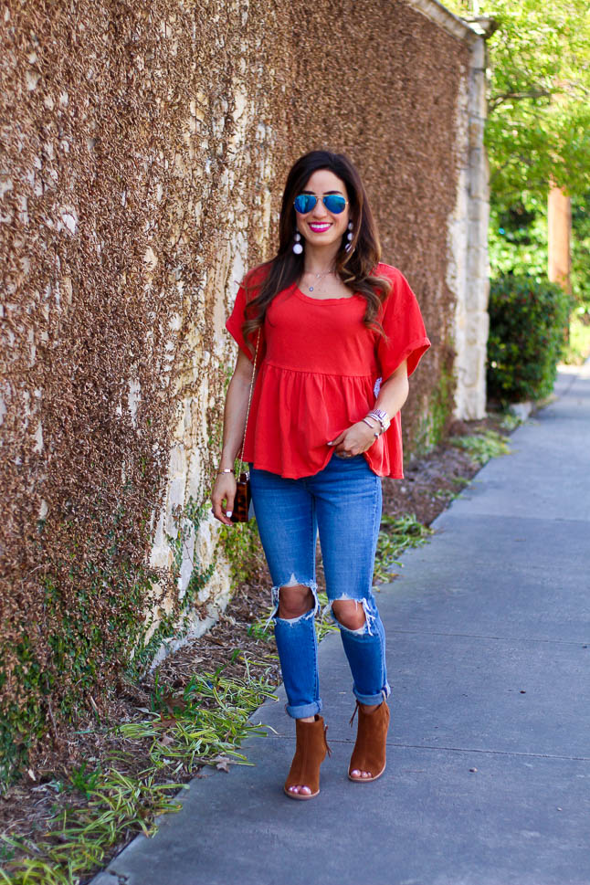 Bright Peplum Tee | adoubledose.com