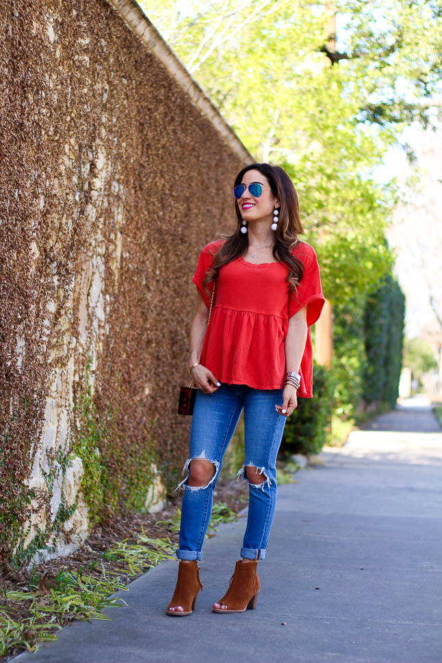 Bright Peplum Tee | adoubledose.com