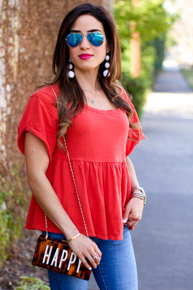 Bright Peplum Tee | adoubledose.com