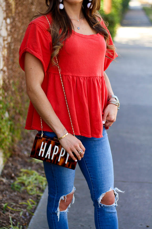 Bright Peplum Tee | adoubledose.com