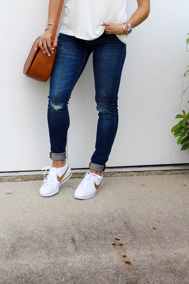 How to Style Athletic Shoes with Jeans | adoubledose.com