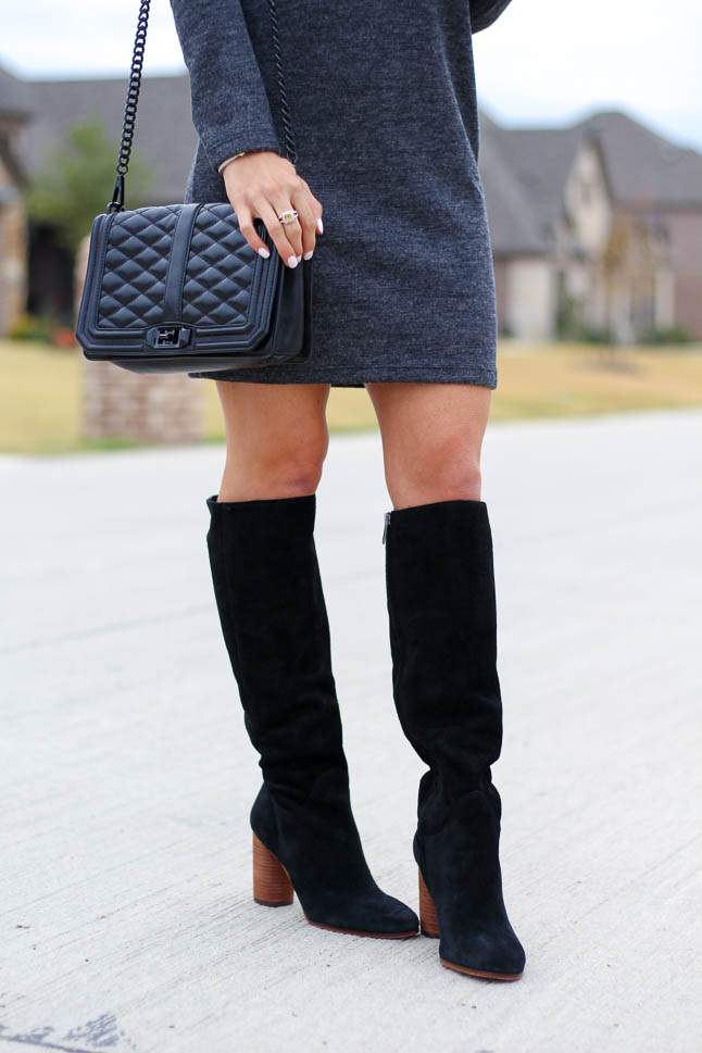 How To Style A Dress With Boots For Petite | adoubledose.com