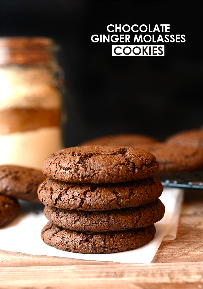 chocolate-ginger-molasses-cookies-| adoubledose.com