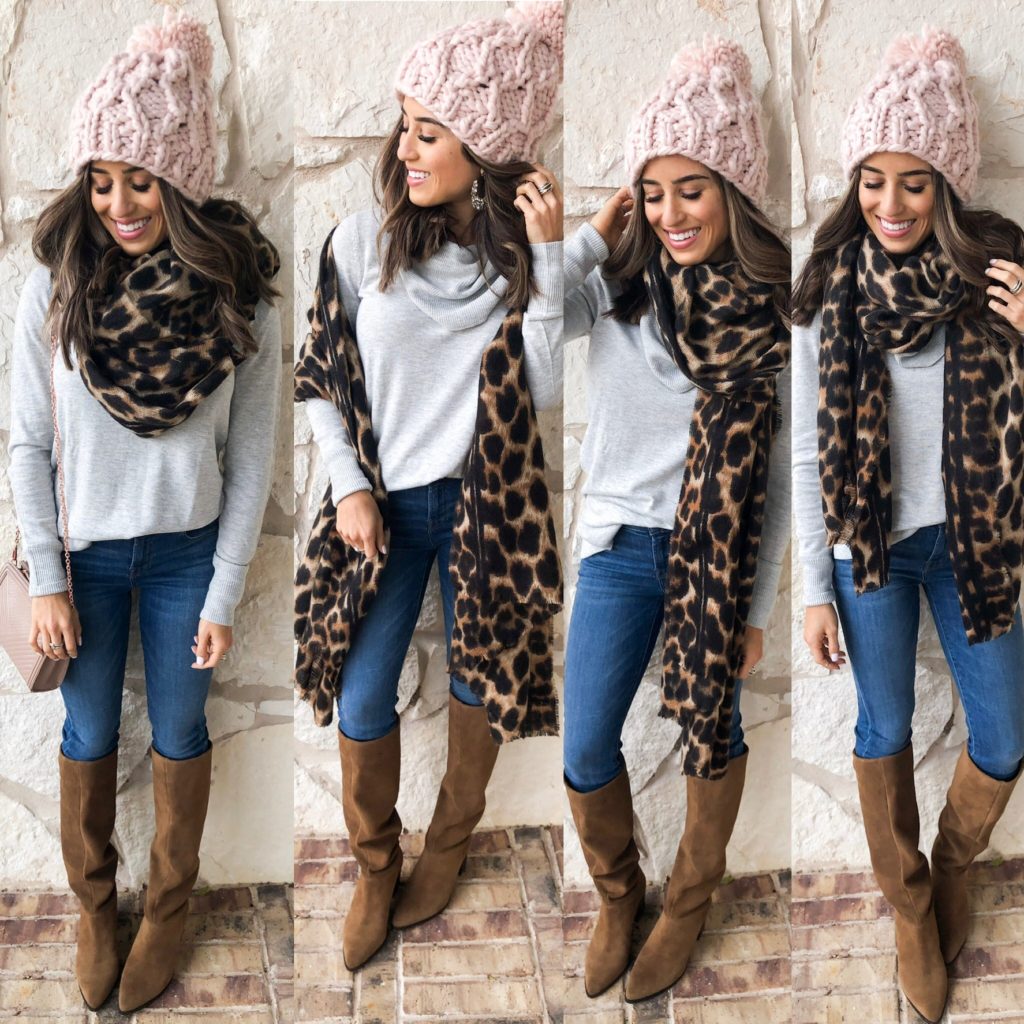 How To Style A Leopard Scarf 4 Ways | adoubledose.com