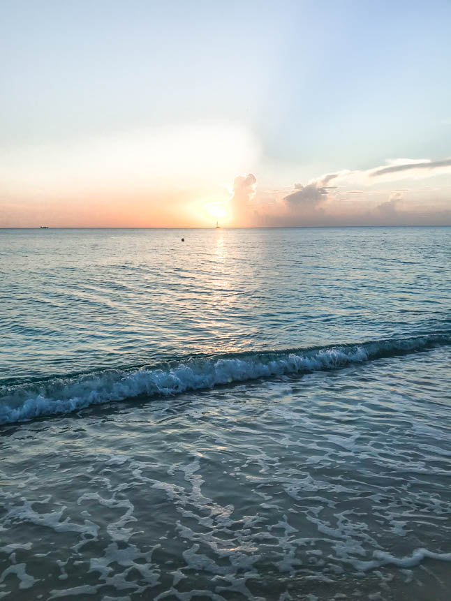 sunset at the ritz carlton grand cayman seven mile beach