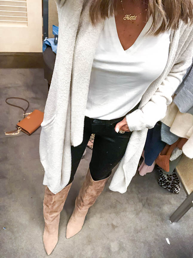 lifestyle bloggers alexis and samantha belbel of adoubledose.com shares tips and their fall sale picks for shopping nordstrom anniversary sale 2020- fall booties, boots, leather jackets, designer jeans, cardigans, workout wear, bags for fall, jewelry, tory burch