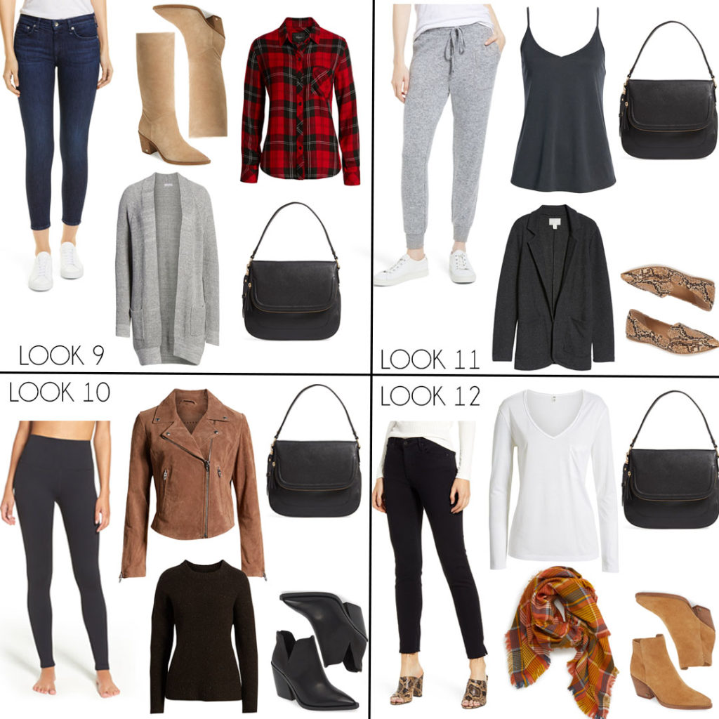 lifestyle and fashion bloggers alexis and samantha belbel of adoubledose.com share their fall capsule wardrobe ideas featuring items from the 2019 Nordstrom Anniversary Sale like leather jackets, plaid shirts, jeans, and booties.