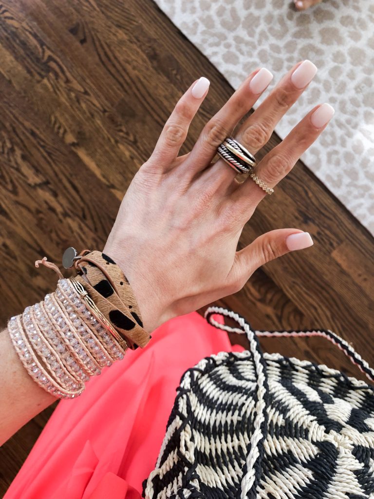 fashion and lifestyle blogger alexis belbel wearing victoria emerson beaded wrap bracelet that is buy one, get one half off (BOGO) 