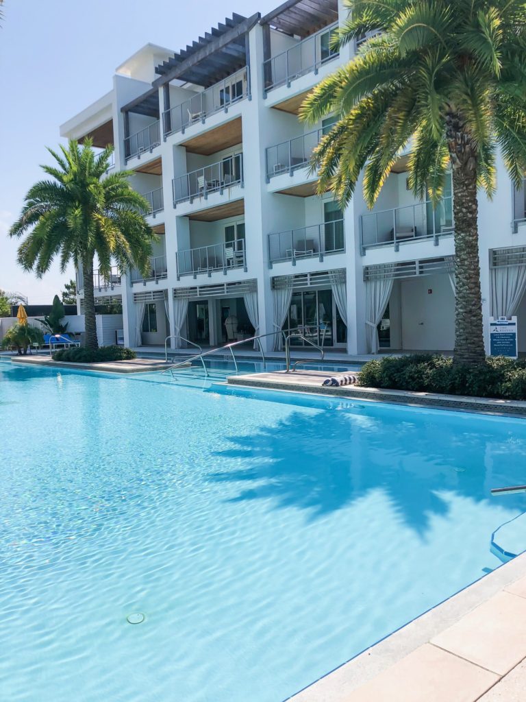 our stay at The Pointe on 30A- a luxurious full service resort on 30A -brand new : lifestyle and fashion bloggers alexis and samantha belbel of a double dose share their review of The Pointe On 30A : the pool, beach, room, and more