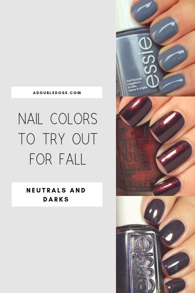 fashion and lifestyle bloggers alexis belbel and samantha belbel share their favorite fall nail colors for fall from OPI, Essie, and more