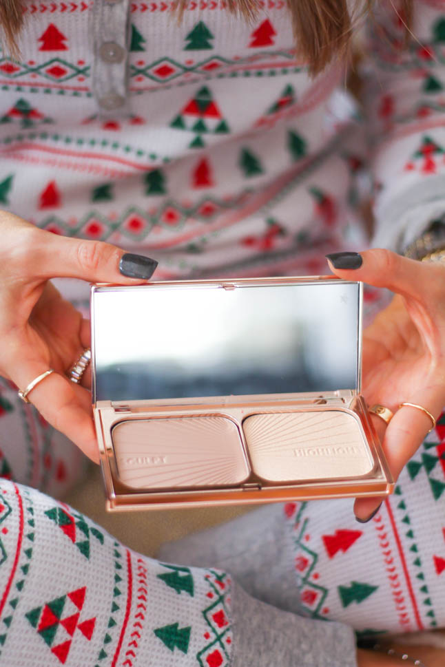 a double dose blog sharing holiday gifts for beauty lovers from Norstrom: dyson hair dryer, silk pillowcase and eye mask, fresh lip balm, Charlotte Tilbury eyeshadow palette and highlighter, charlotte tilbury pillowalk lipstick | adoubledose.com