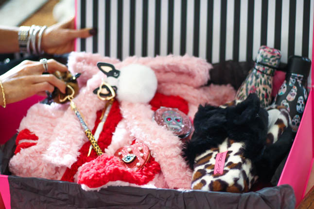 lifestyle and fashion blogger alexis belbel sharing gifts for your best friend, sister, cousin, aunt, for her Betsey Johnson. Wearing red heart pajama set and leopard fuzzy slippers | adoubledose.com