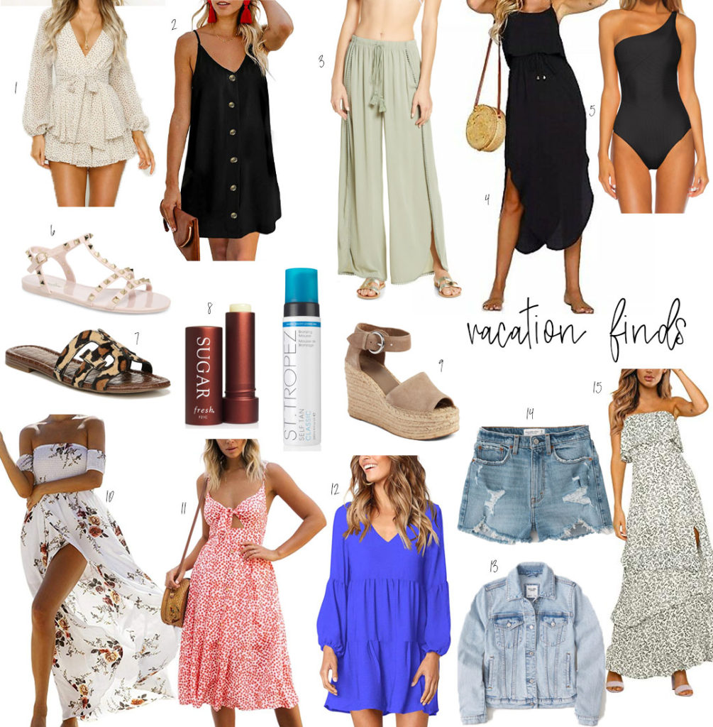 lifestyle and fashion blogger alexis belbel sharing vacation and resort wear for warm weather trips from amazon fashion and nordstrom- joggers, maxi dresses, denim jacket, hats| adoubledose.com