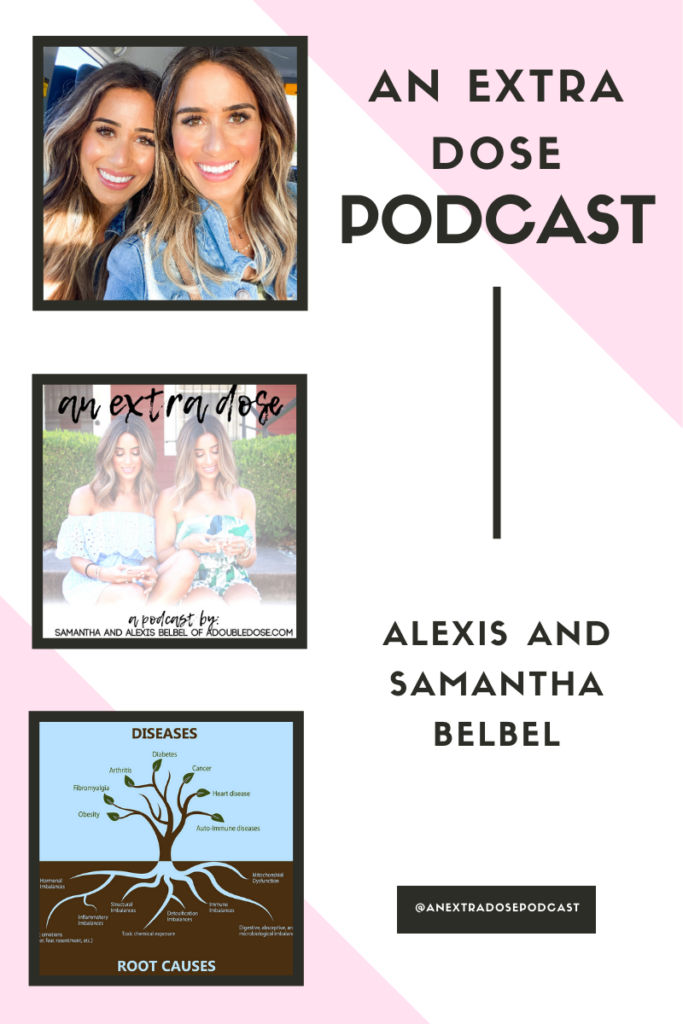 lifestyle and fashion bloggers, alexis and samantha belbel share their experience with traditional/conventional medicine, as well a functional medicine such as ayurvedic medicine, cupping, acupuncture, and more on their podcast, An Extra Dose Podcast