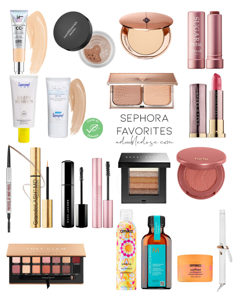 lifestyle and fashion blogger alexis belbel sharing her favorite sephora spring sale 2020 picks in hair, skin, and makeup | adoubledose.com