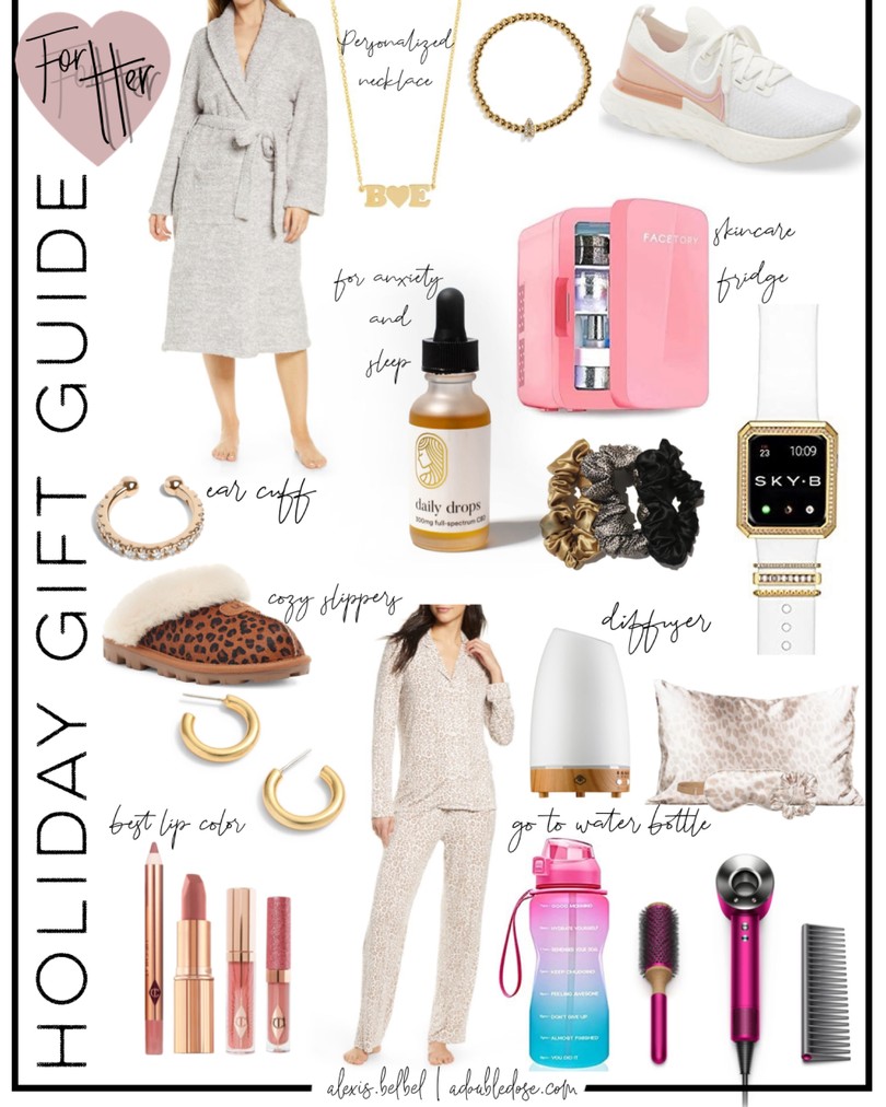 holiday gift guide for her: for aunt, sister, best friend, mom, girlfriend from adoubledose | adoubledose.com