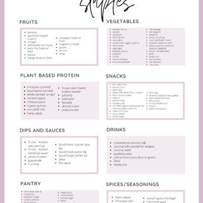 Plant Based Grocery List + What Foods We Avoid | adoubledose.com
