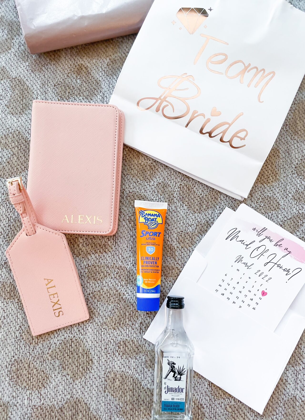 lifestyle and fashion bloggers alexis and samantha belbel share bridesmaids gift idea including stackable rings, personalized passport covers, and more | adoubledose.com