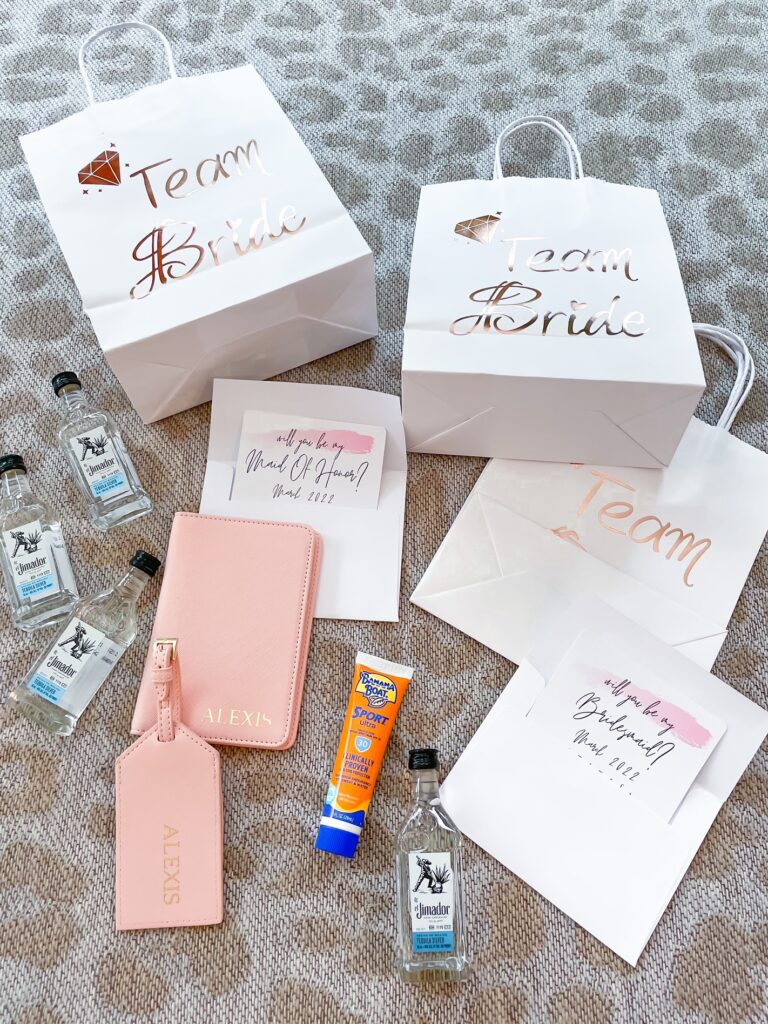 lifestyle and fashion bloggers alexis and samantha belbel share bridesmaids gift idea including stackable rings, personalized passport covers, and more | adoubledose.com