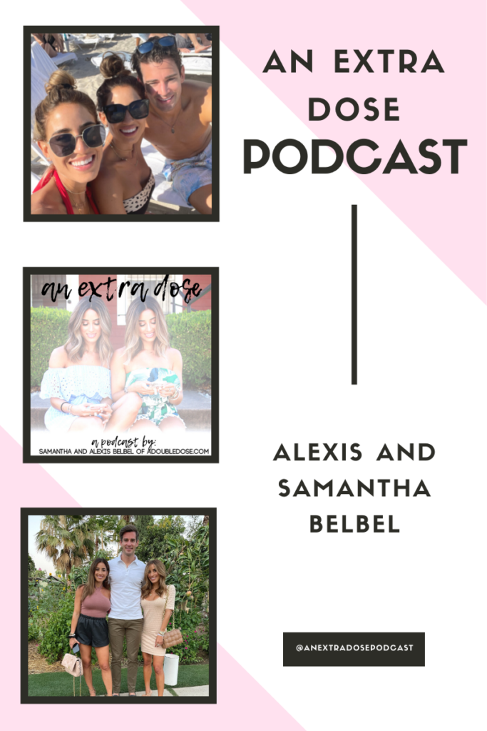 lifestyle and fashion bloggers alexis belbel talk with Samantha's fiance, taylor playing the newlywed game on their podcast, An Extra Dose podcast